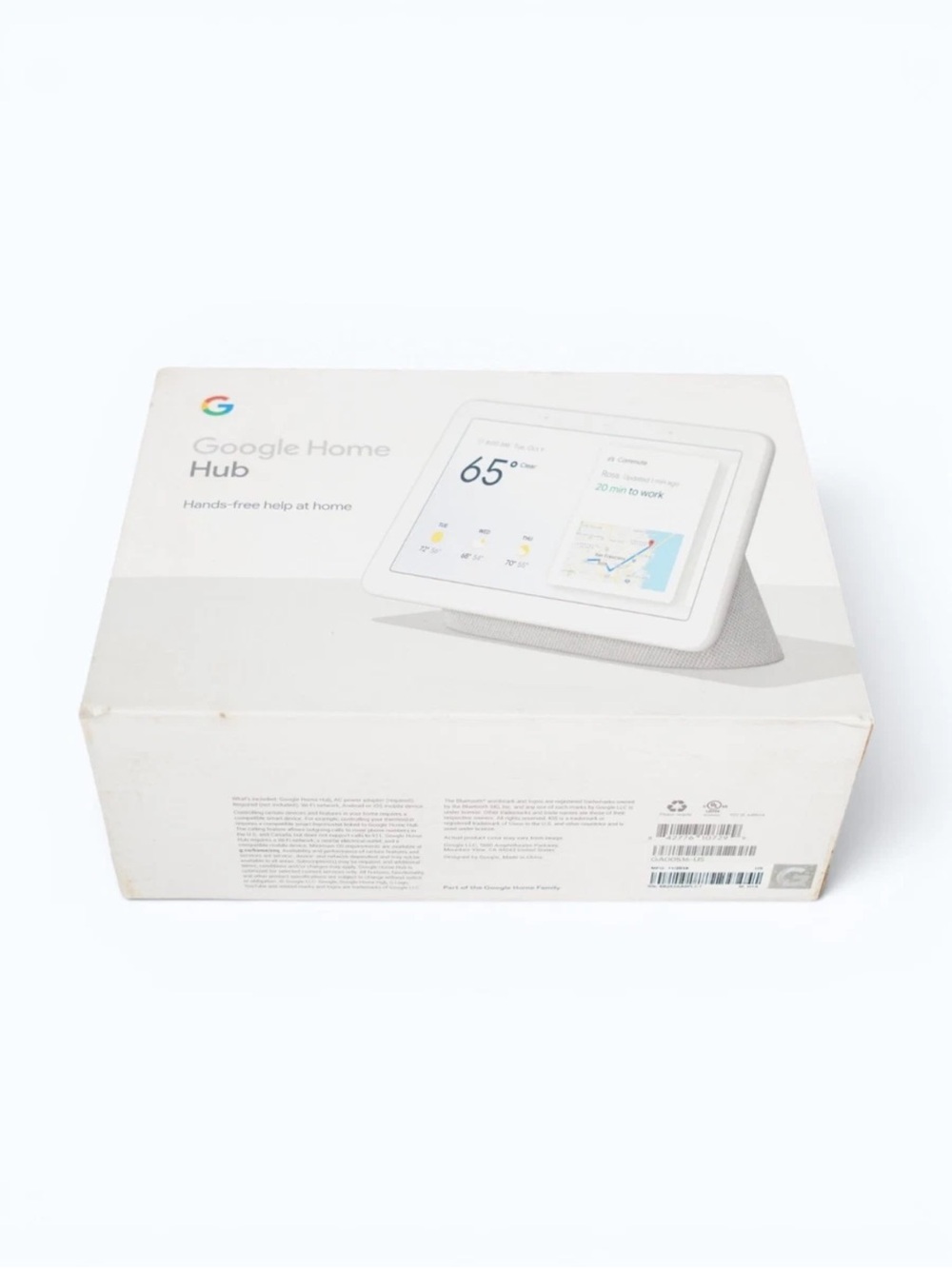 Google Home Hub 1st Gen 7” Smart Display H1A Chalk Open Box Never Been Used